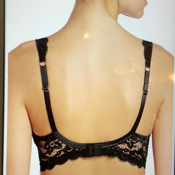 HANRO Luxury Moments Black Lace Bra NWOT (32C) - Picture 3 of 7